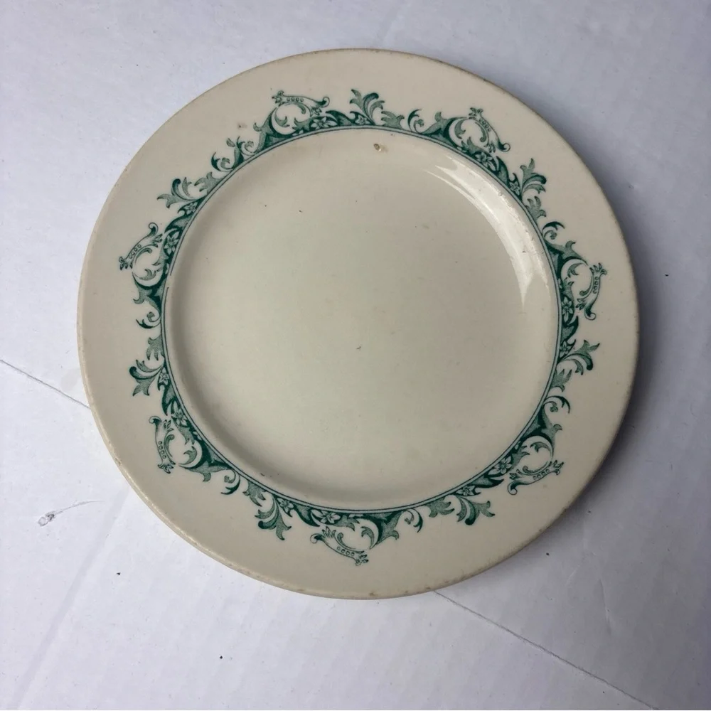 Vintage Mayer Curtis China Side Plate 7” Diameter Beige Green Decorative Serving